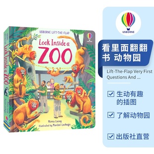 Lift 进口图书 英文原版 Inside 英语课外读物 百科入门 尤斯伯恩 Usborne Flap Look The 幼儿科普 Zoo 动物园 看里面翻翻书