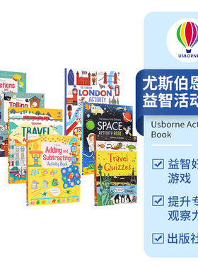 Usborne Activity Book Telling the Time  Space  Travel 尤斯伯恩 益智活动书 时间概念 数学基础 幼儿英语启蒙 英文原版