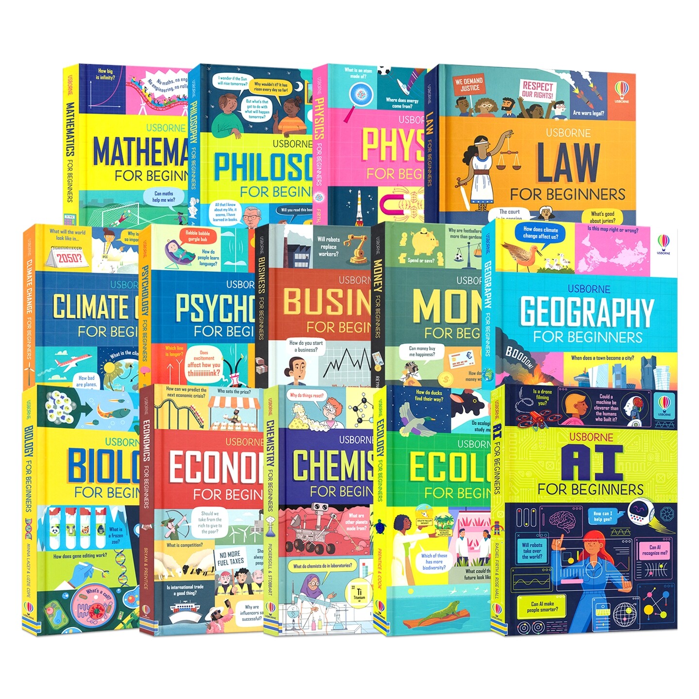 Usborne Economics Mathematics Physics AI for Beginners 少年商学院 初学者系列 读懂经济 数学人工智能 儿童科普读物 英文原版