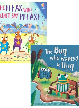Usborne The Bug Who Wanted a Hug The Fleas Who Wouldn't Say Please 想要拥抱的虫子 不说请的跳蚤 扫码音频绘本 英文原版图书