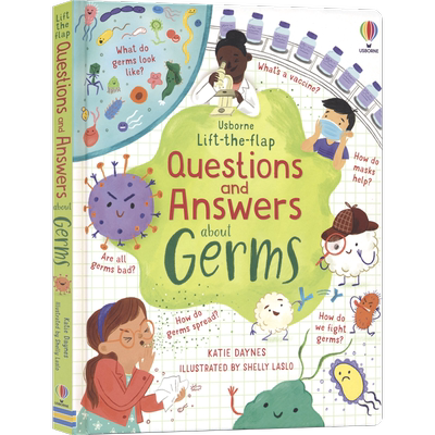 Usborne Questions and Answers  Germs Plastic 尤斯伯恩 问与答百科翻翻书 英语生活百科科普知识 英文原版进口儿童图书