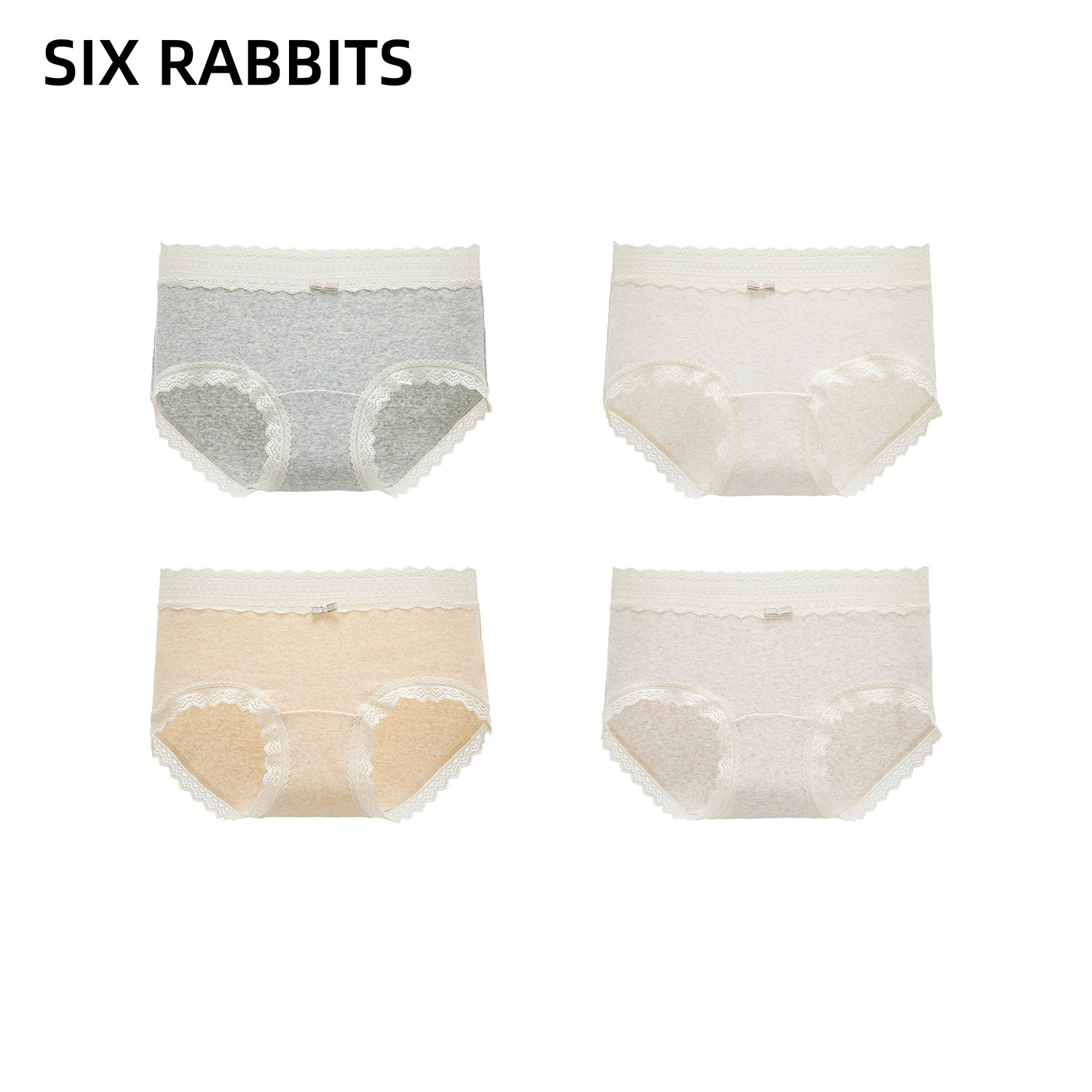 六只兔子内裤女10A抑菌纯棉底裆舒适包臀蕾丝边甜美少女风三角裤,女士内衣/男士内衣/家居服,女三角裤,淘宝优惠券,粉丝福利购,淘宝优惠卷