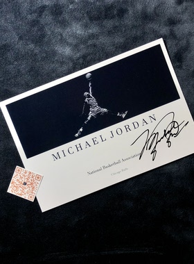 芝加哥公牛队Chicago Bulls迈克尔乔丹Michael Jordan亲签照片