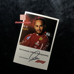 Lewis Hamilton 刘易斯汉密尔顿 亲笔签名照片 Ｆ1 法拉利