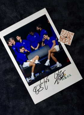 费德勒Roger Federer纳达尔Rafael Nadal亲签照片 最后一场比赛