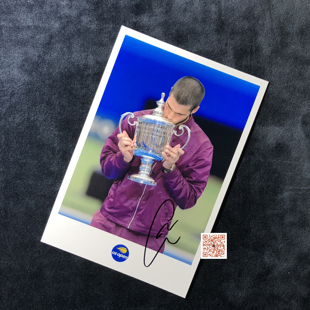 阿尔卡拉斯 Carlos Alcaraz 美国网球公开赛 US Open 亲签照 冠军