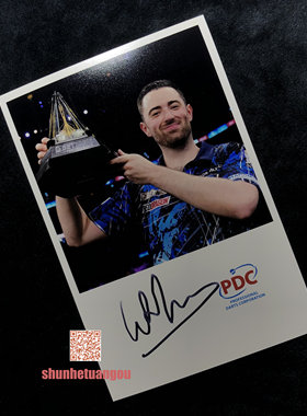 卢克汉弗莱斯Luke Humphries PDC 飞镖 亲笔签名照片