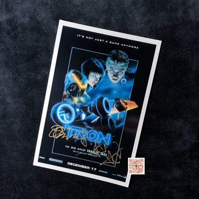 创战纪TronLegacy Garrett Hedlund Olivia Wilde 亲笔签名照片