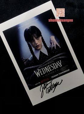 星期三2Wednesday Season 2珍娜奥尔特加Jenna Ortega亲笔签名照