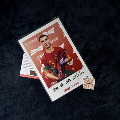 C罗 Cristiano Ronaldo 2022 FIFA World Cup 世界杯 亲签照 证书