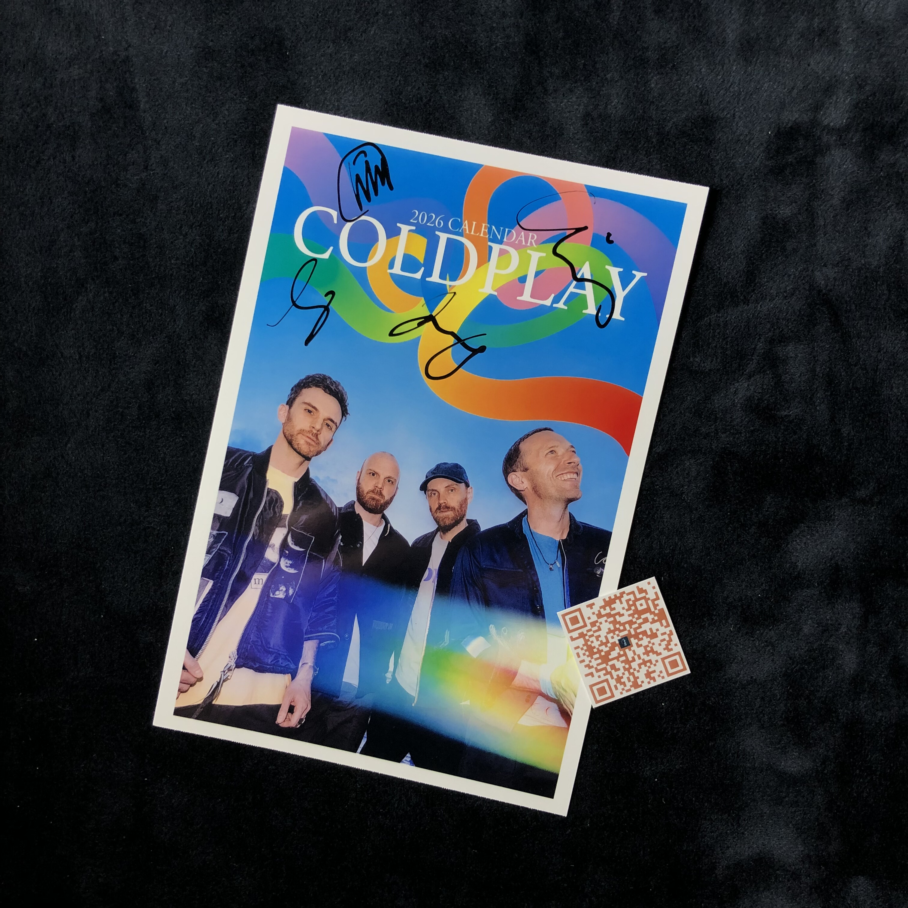 酷玩乐队 Coldplay 亲笔签名照片