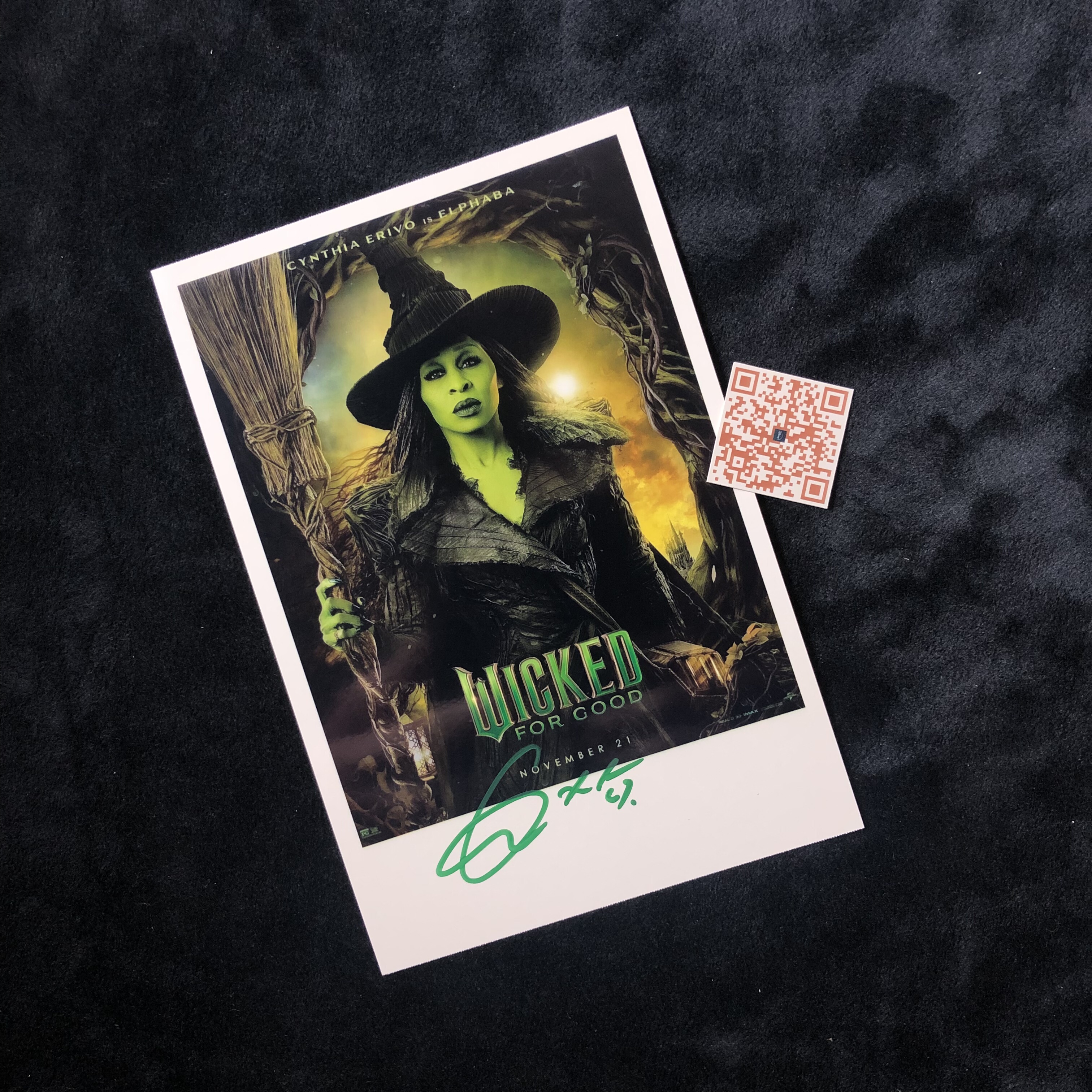 魔法坏女巫 2 Wicked For Good辛西娅艾莉佛Cynthia Erivo亲签照