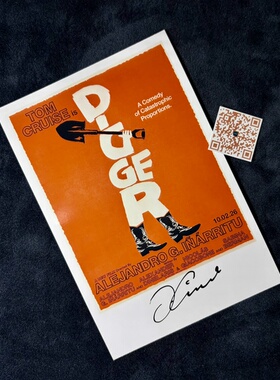 挖掘者Digger汤姆克鲁斯Tom Cruise亲笔签名照片