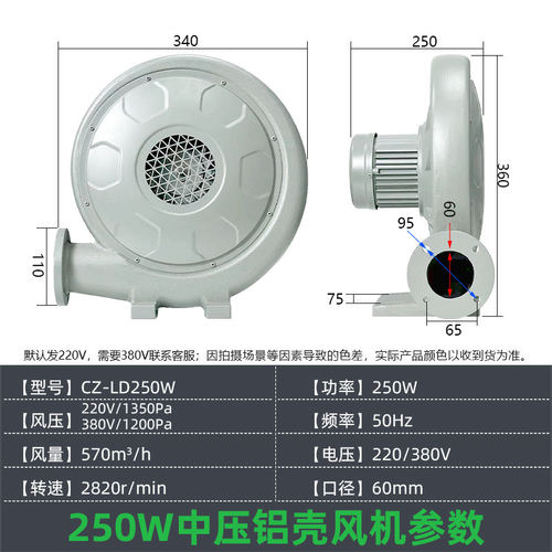 新品通风机CZ-LD550W铝壳
