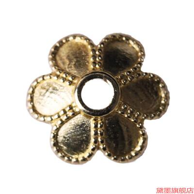 保色镂空花手机链手串文玩配件项链散珠佛珠隔珠发簪金色花托手链