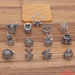 古风配件镂空灯球diy立体材料DIY爆款中式吊坠兔子发饰合金