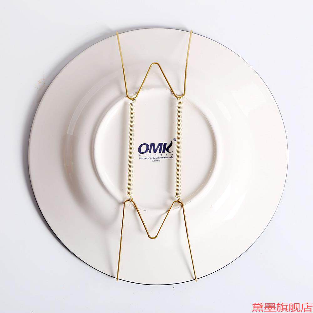 陶瓷盘配金属无痕钉装饰挂盘挂钩型墙面用w弹簧隐形用配w陶瓷盘