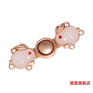 中式金属扣子合国风汉服子母扣小兔子旗袍玉兔对扣团圆儿童