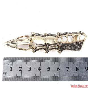 炫酷尖顶长关节戒指四节款指环哥特式别致可弯曲镂空夸张盔甲