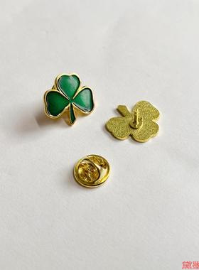 四叶草枫叶高级胸针滴油金守护绿色徽章礼物和散件罗密欧日韩
