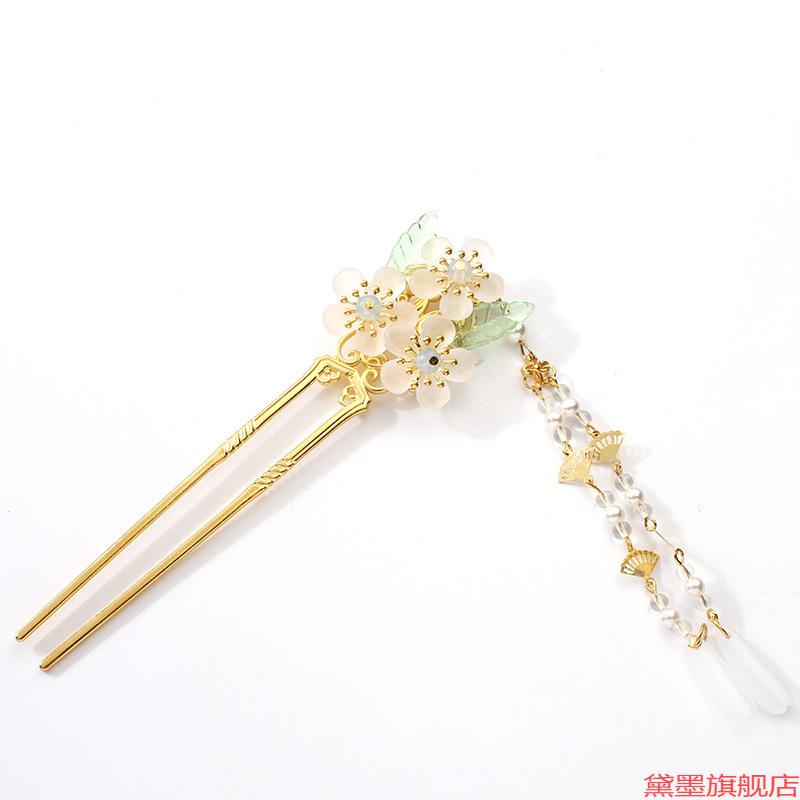 儿童发簪可爱子女现代汉服古风头饰流苏发饰古代簪子步摇插梳女童