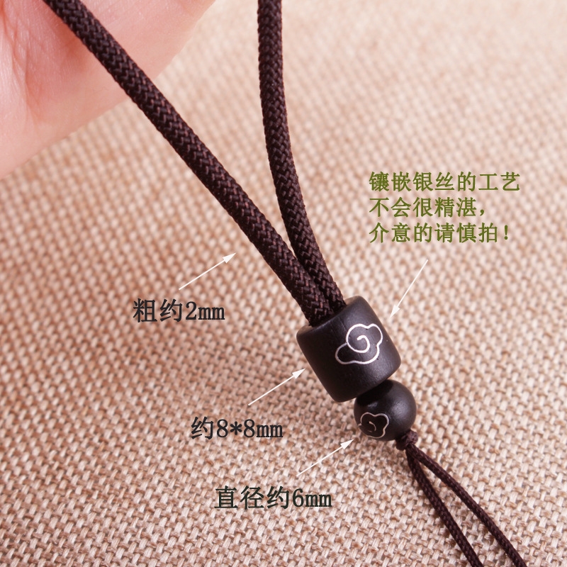 玉坠把玩绳玉镶银丝玉佛手工绳子配饰吊坠绳翡翠绳项链绳挂件