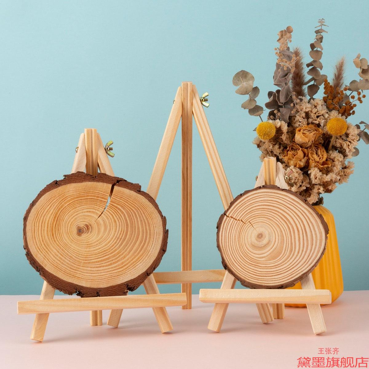 小画架展示书桌三角小道具摆件油画框数字绘画创意木质专用架桌面