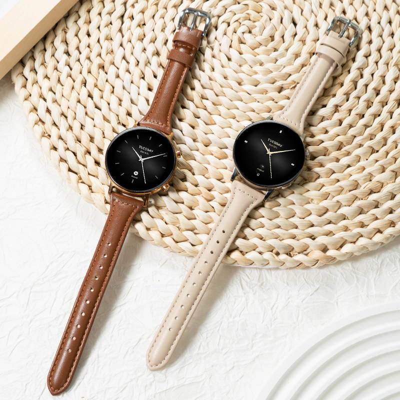 适用小米watchs4真皮手表带sport4代腕表s3小蛮腰S2智能s1pro运动华米Amazfit GTR4/R3男女color2专用腕带