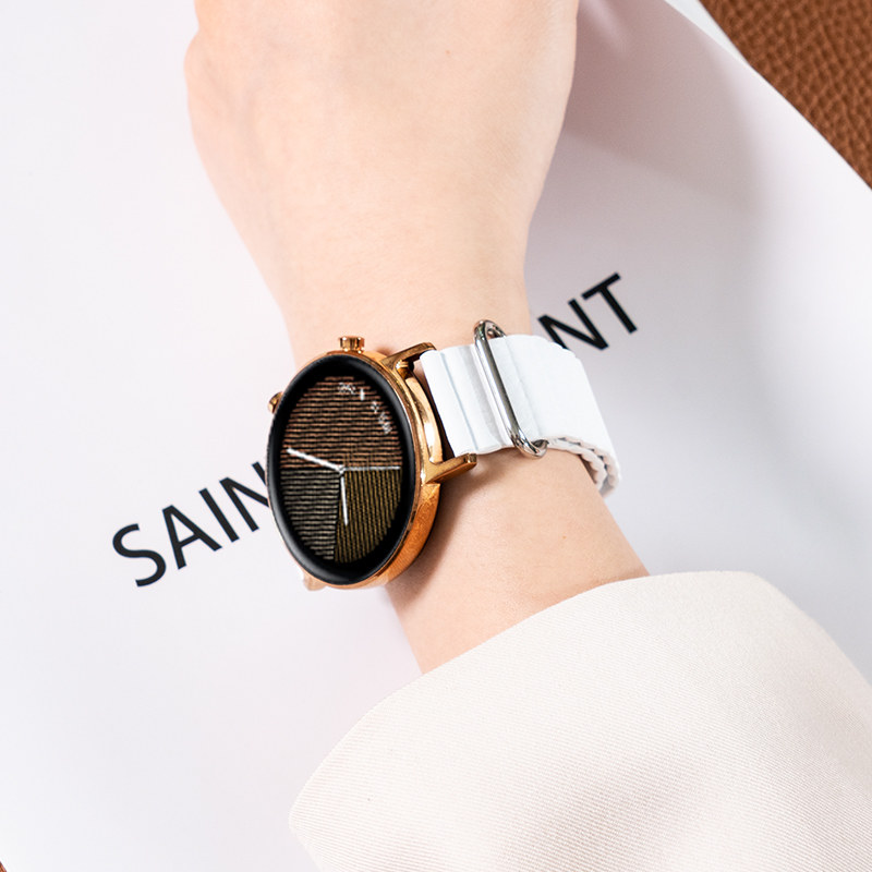 玩物尚智适用华为GT5表带watch gt4荔枝纹gt3磁吸女款18mm智能gt2手表watch4pro运动腕带夏天荣耀magic2配件