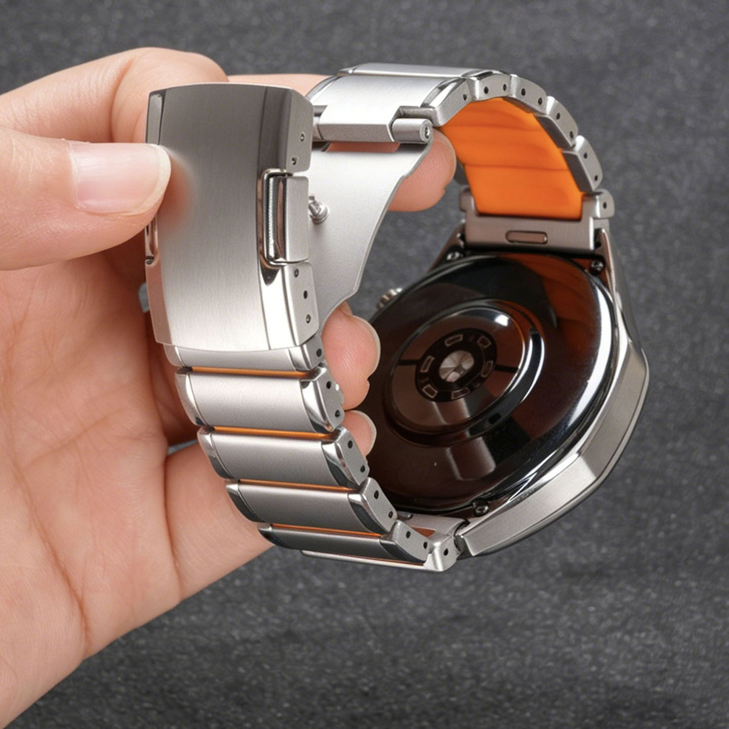 适用小米watch s5手表带Watch 5钛金属表带s4sport双色原装扣s3男生s2女士s1pro高级感按键拆龟背扣46mm腕带