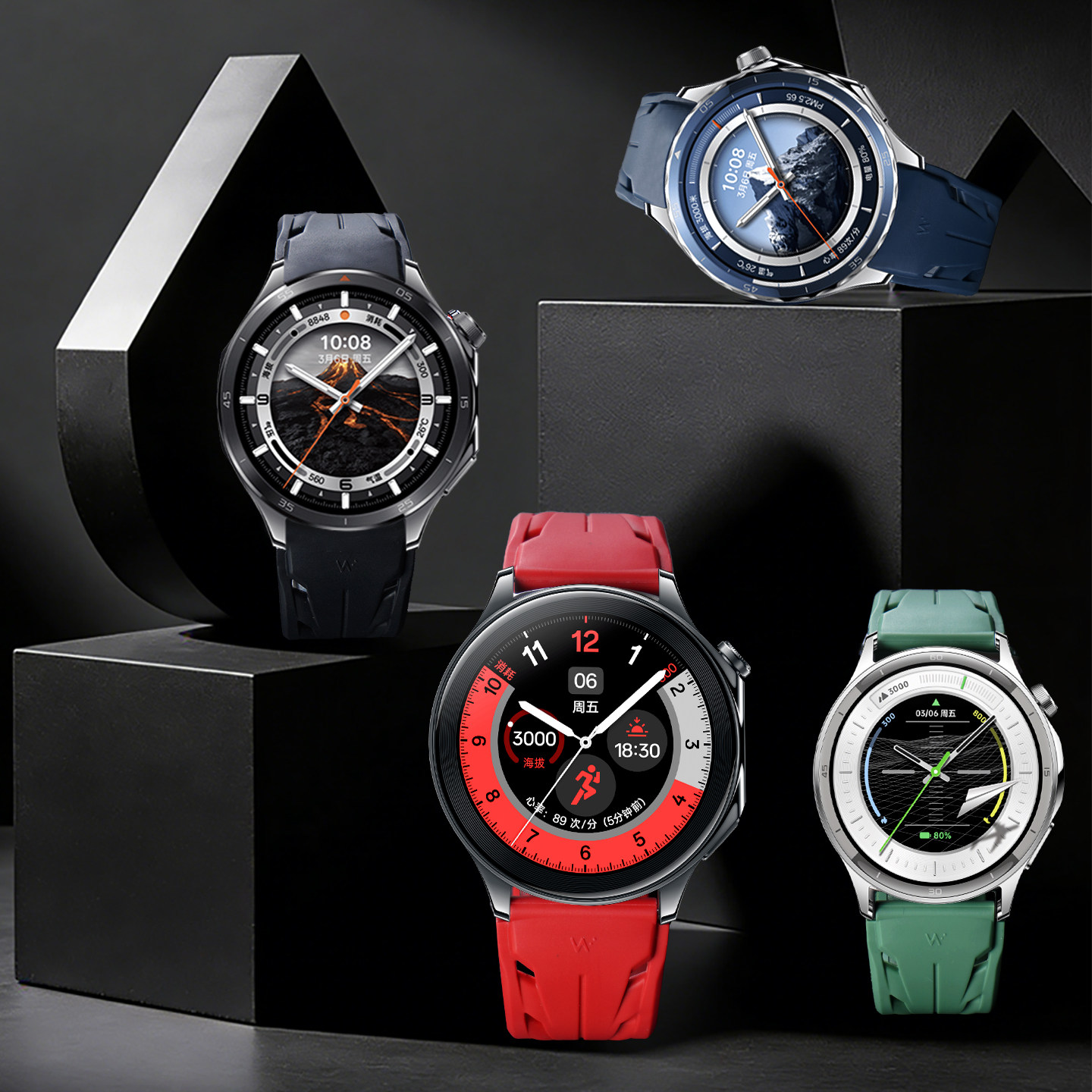 适用OPPPO Watch X3/S按压式康赛版透气橡胶表带oppo X2运动非硅胶4pro智能腕表男款腕带oppowatchx2运动配件