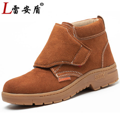 Giày bảo hộ lao động thợ hàn nam chuyên dùng cho mọi mùa, mũi thép chống va đập chống thủng tấm thép cũ làm việc mùa đông giày boot bảo hộ giày bảo hộ da bò