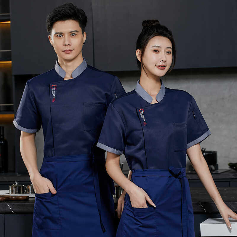 饭店透气厨房烘焙蛋糕工作服短袖