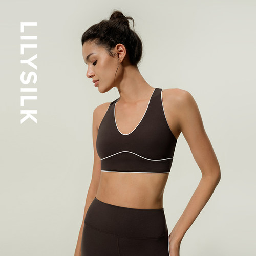 BarbaraPalvin同款条纹瑜伽内衣SILKCONTOUR™女士文胸LILYSILK