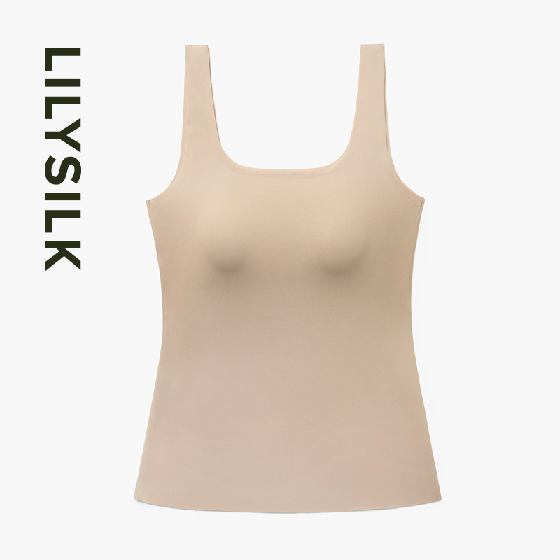 LILYSILK莉莉秀客真丝带胸垫文胸