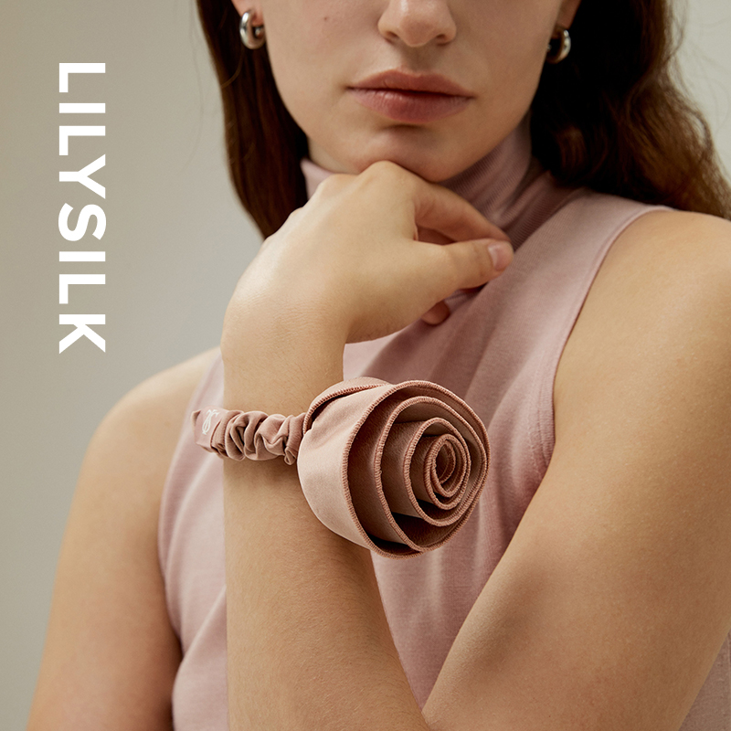 【2件95折】玫瑰造型发圈腕饰