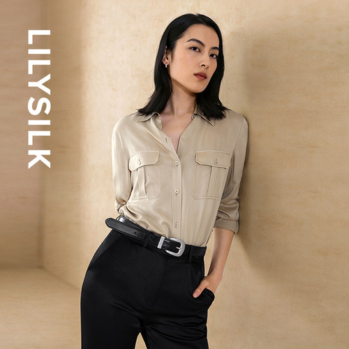 LILYSILK莉莉秀客真丝衬衫女士