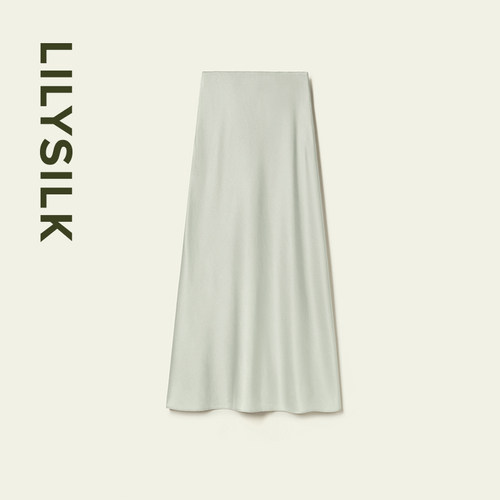 【明星同款】可机洗长款半身裙莉莉秀客夏季女士百搭长裙LILYSILK