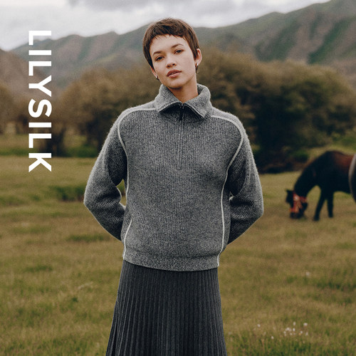 山羊绒毛衣莉莉秀客落肩