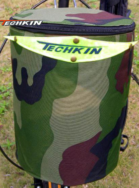 TECHKIN 10535 自行车迷彩帆布车篮  圆形带盖车篮 定制商品
