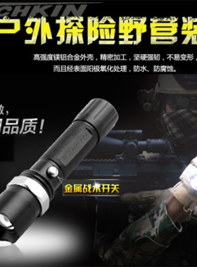 TECHKIN 00227 自行车骑行黑P手电筒  定制商品