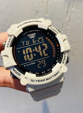 卡西欧灰色AE-1500WH-8B2V 2A 8B 5A多功能大表盘防水运动电子表