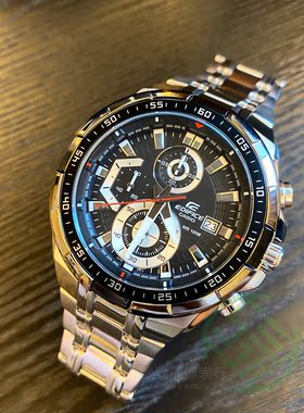 卡西欧手表潮流三眼赛车EFR-539D-1A/BK/SG/L/1A2休闲钢带手表