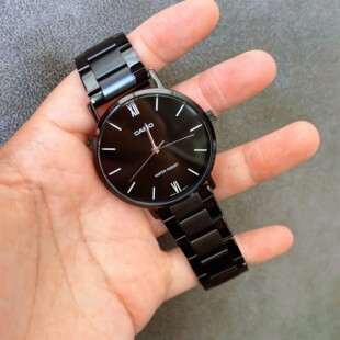 1B黑暗之心黑武士商务简约黑色钢带表 VT01B 卡西欧手表CASIO MTP