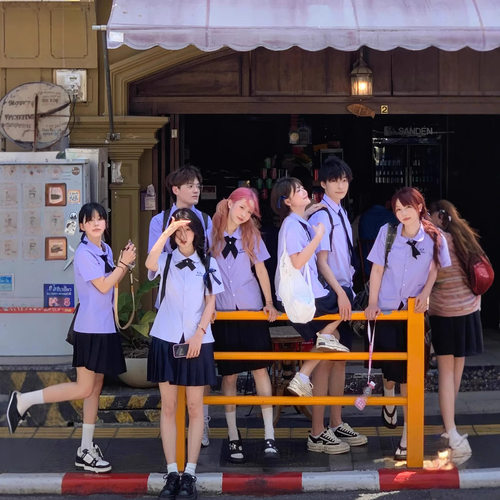 jk制服女泰国泰式校服学院风班服套装初高中毕业运动会合唱