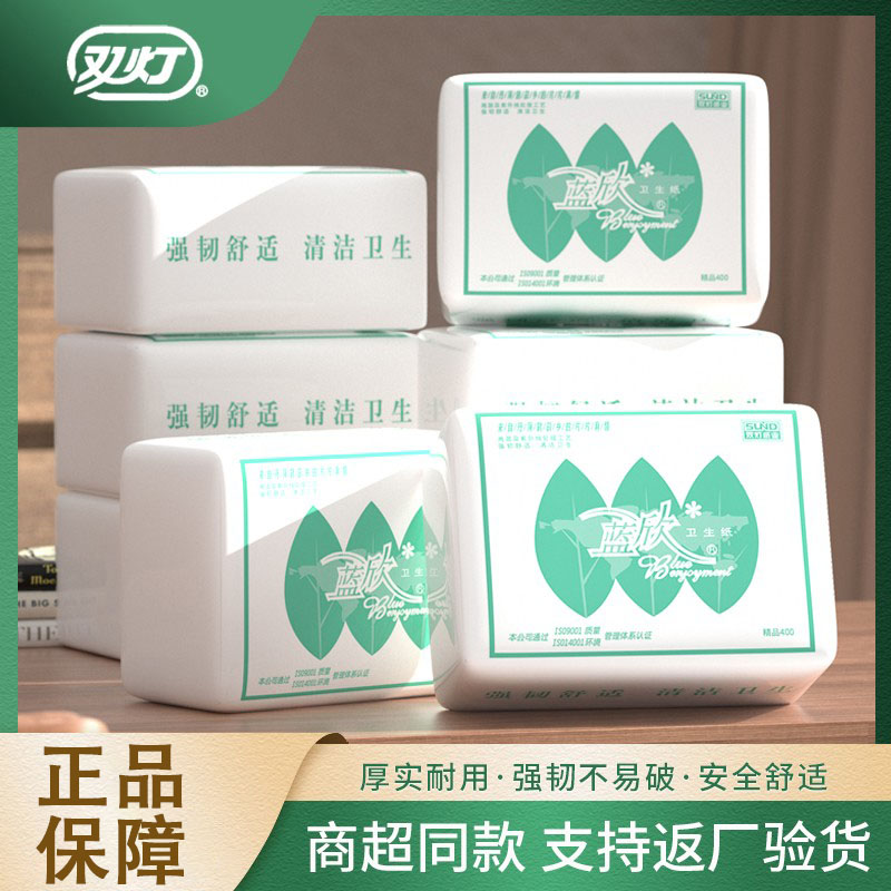双灯蓝欣平板卫生纸10包装