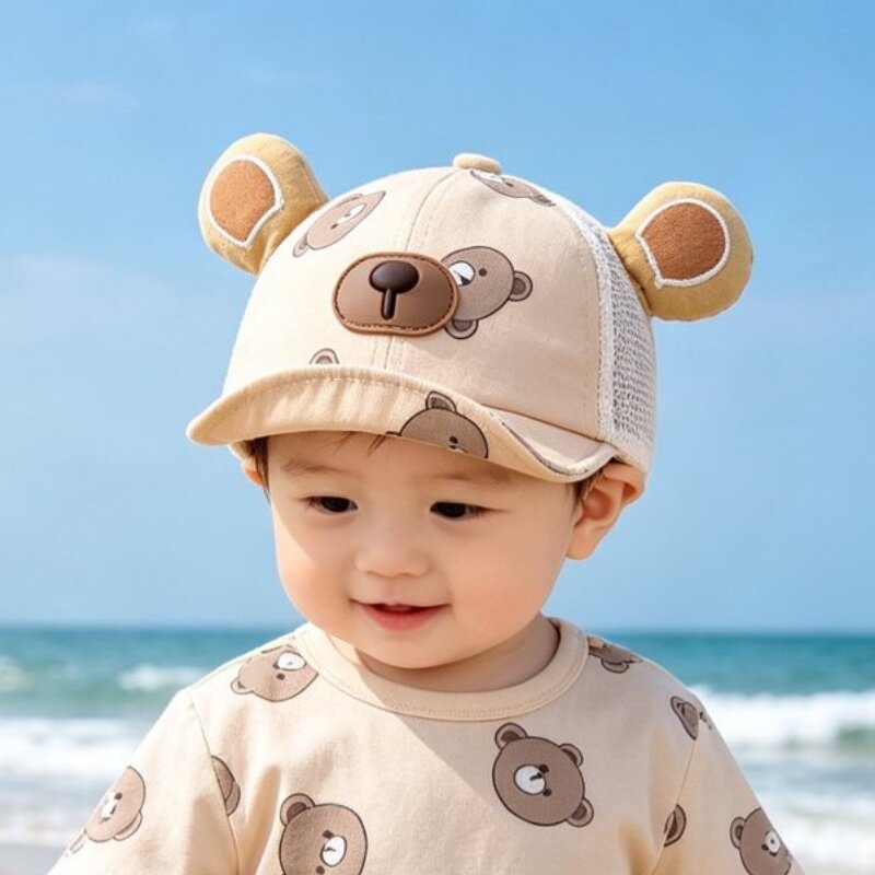 婴幼儿宝宝帽子夏天防晒透气遮阳图片