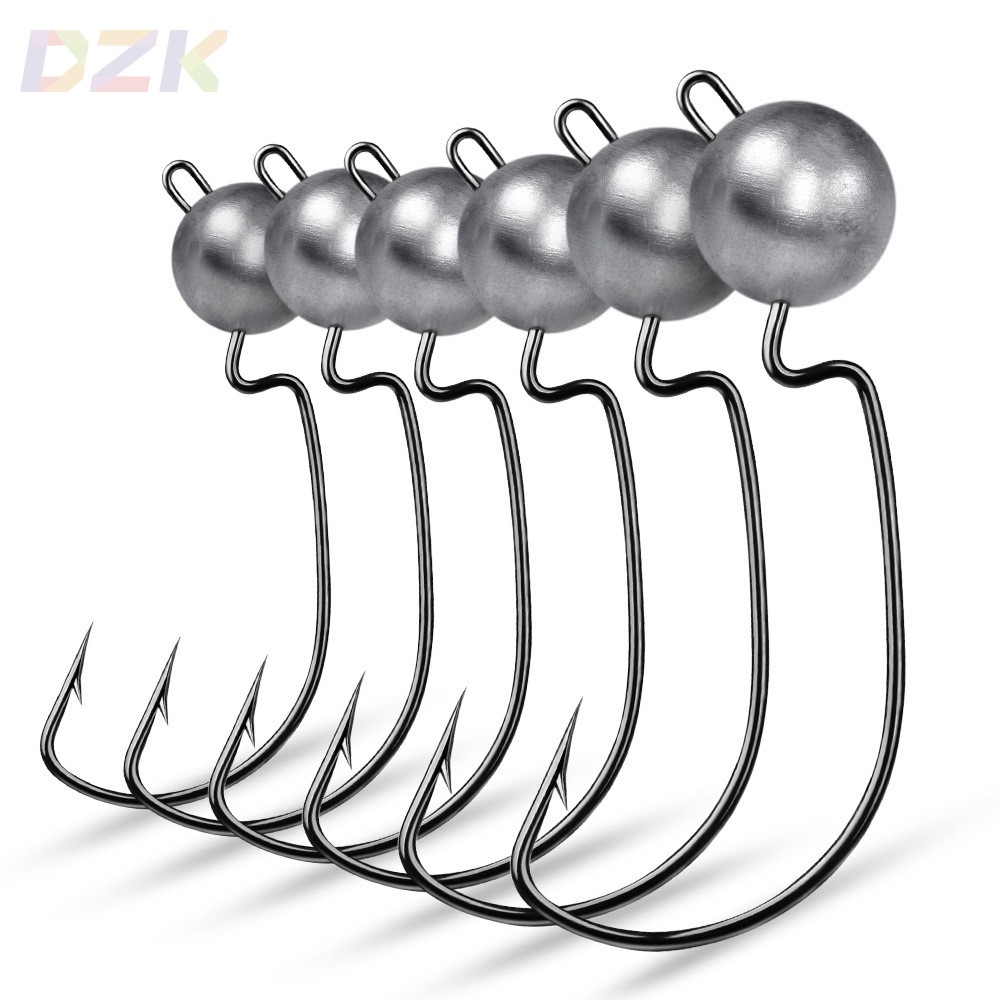宽腹曲柄铅头钩3.5g 5g 7g 10g原色铅头鱼钩软饵JIG HOOK JIG00v4