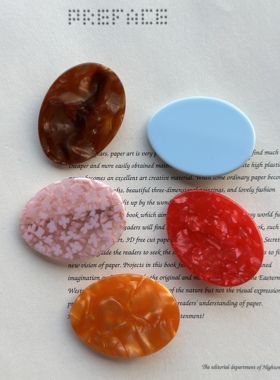 vogueess夏季彩色蛋夹简约光面醋酸刘海边夹时髦基础款碎发夹趣味