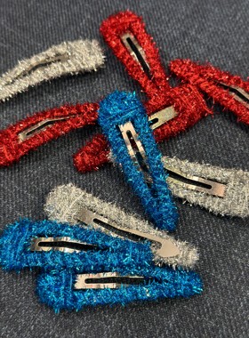 vogueess韩国彩色亮丝bb夹圣诞新年氛围感发夹发饰发卡刘海碎发夹